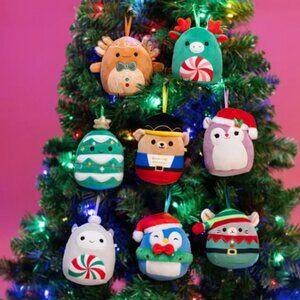 2024 Squishmallows 8-pack Holiday Assortment of 4-inch Plush Ornaments  - NIB